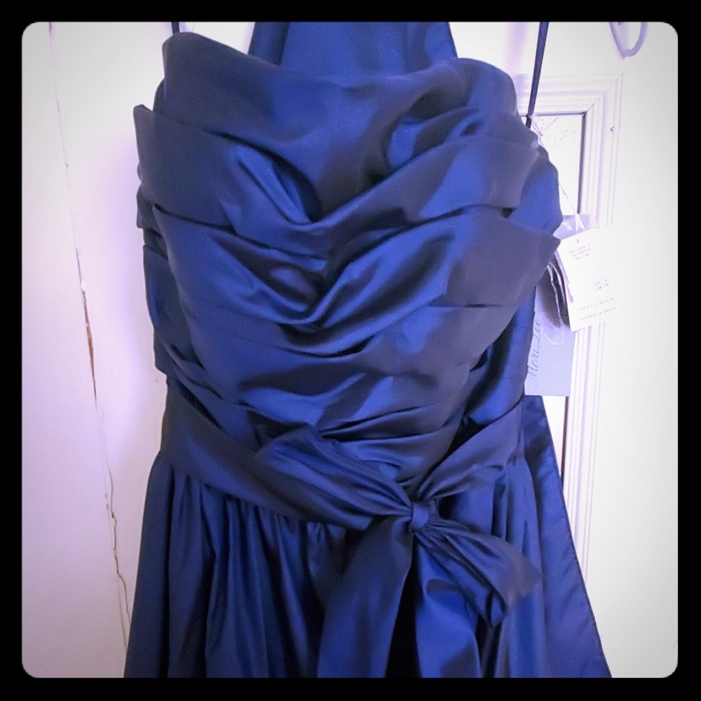 Navy Blue Strapless Wedding/Evening /Prom Dress